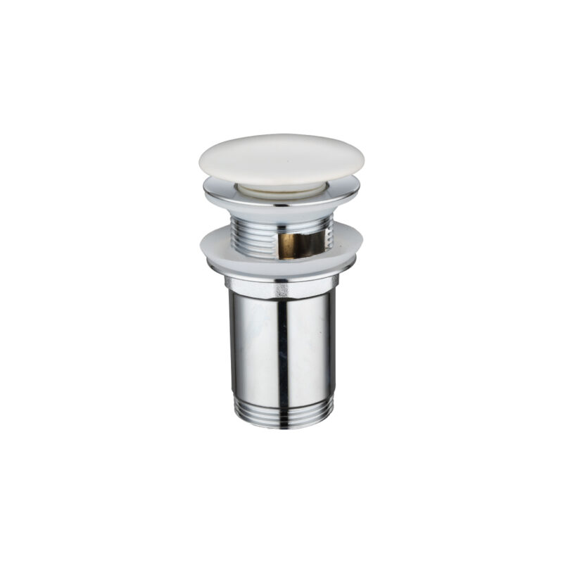 Bonde clic-clac rond en laiton bouchon céramique - T1001-CE