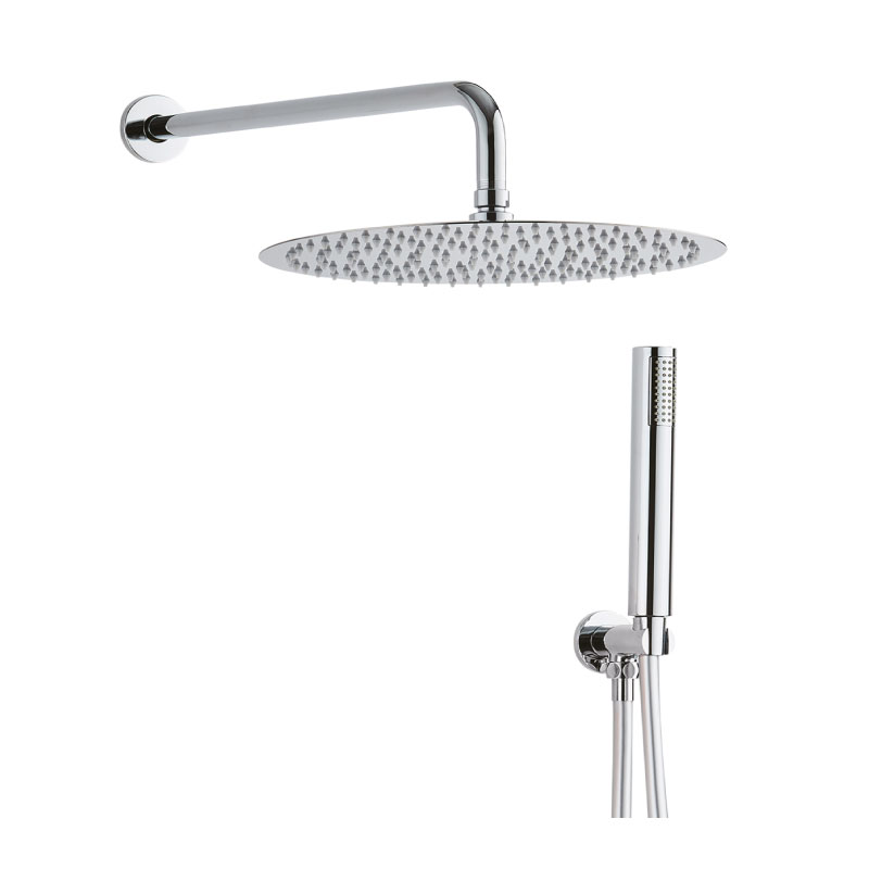 Ensemble de douche encastré rond 250Ø Chromé - 23101810