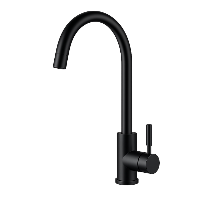 Mitigeur évier noir SAP à bec orientable