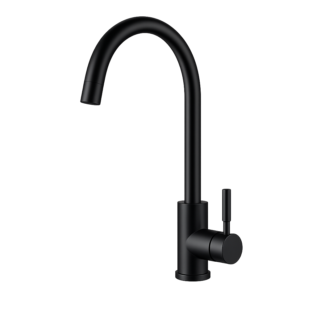Mitigeur évier noir SAP à bec orientable